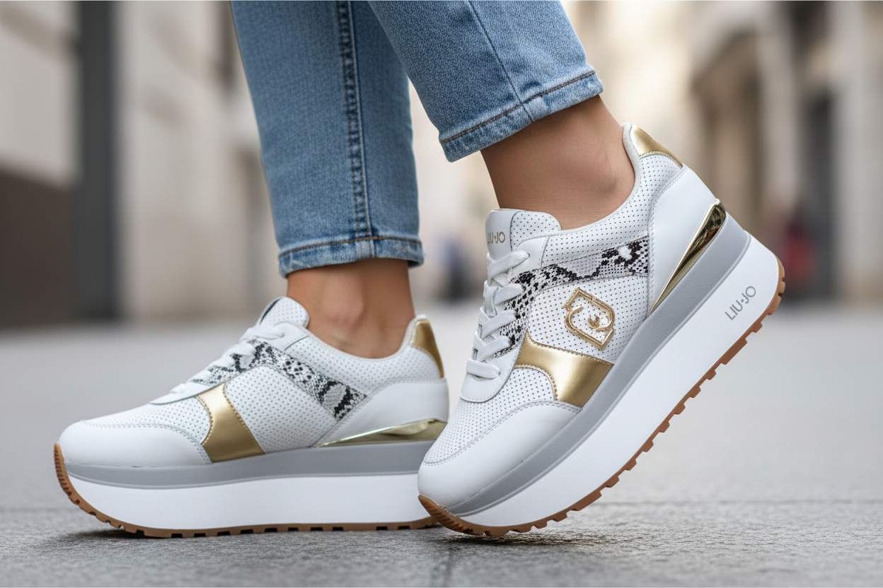 SNEAKERS PELLE DETTAGLI PITON LIU JO BIANCA