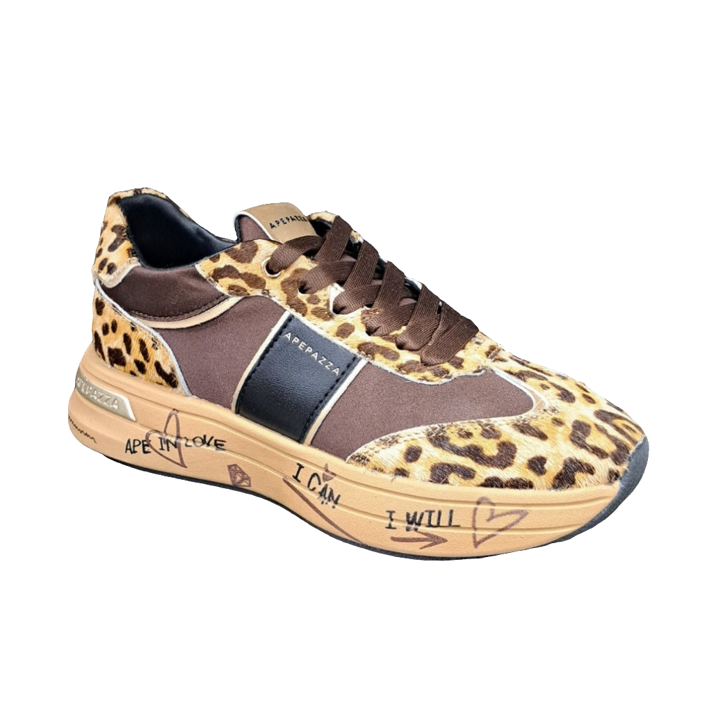 SNEAKERS MELISSA PELLE APEPAZZA MARRONE ANIMALIER