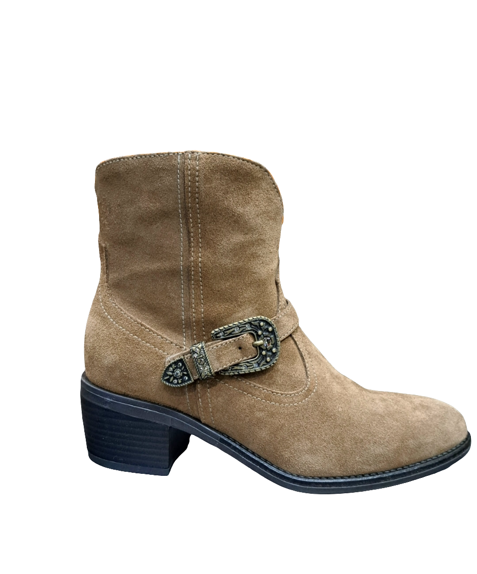 STIVALETTI PELLE SUEDE TEXAN NEROGIARDINI MOU
