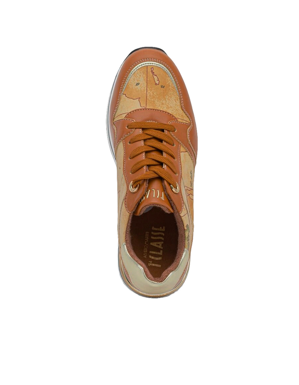 SNEAKERS GEO CUOIO DETTAGLI GOLD