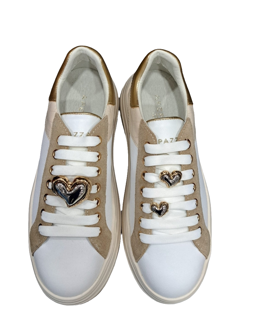 SNEAKERS LOLA APEPAZZA CUORI CREMA