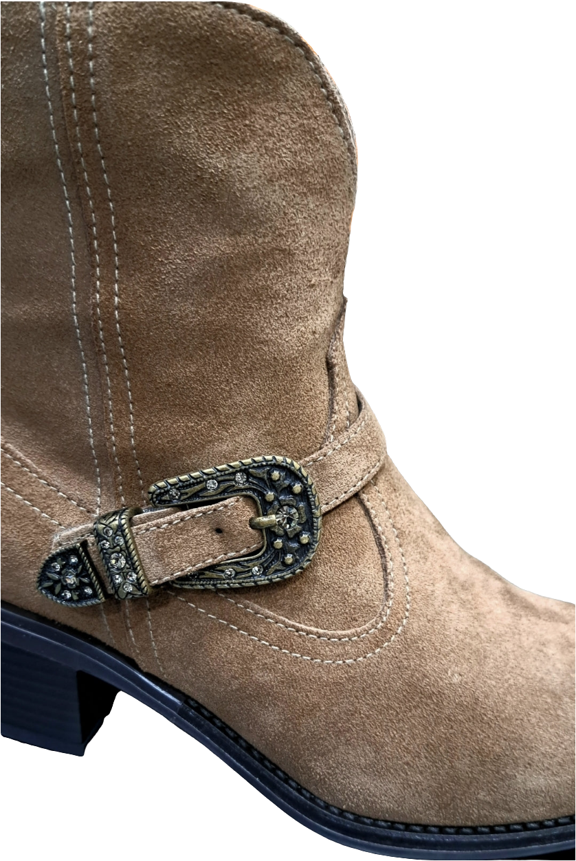 STIVALETTI PELLE SUEDE TEXAN NEROGIARDINI MOU