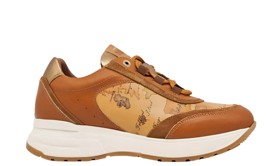 SNEAKERS STAMPA GEO DETTAGLI CAMOSCIO