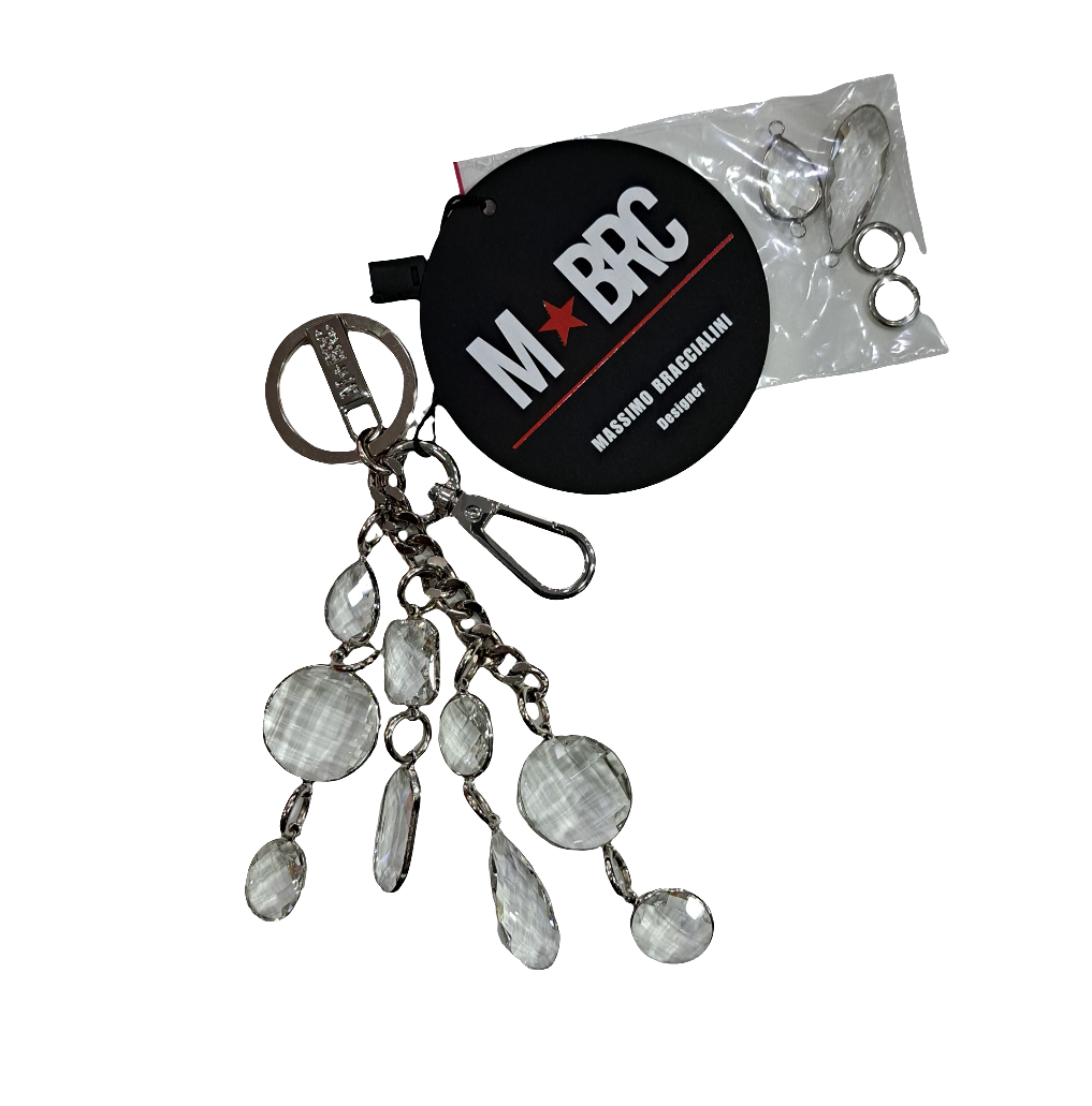 PORTACHIAVI PIETRE STRASS TRASPARENTI