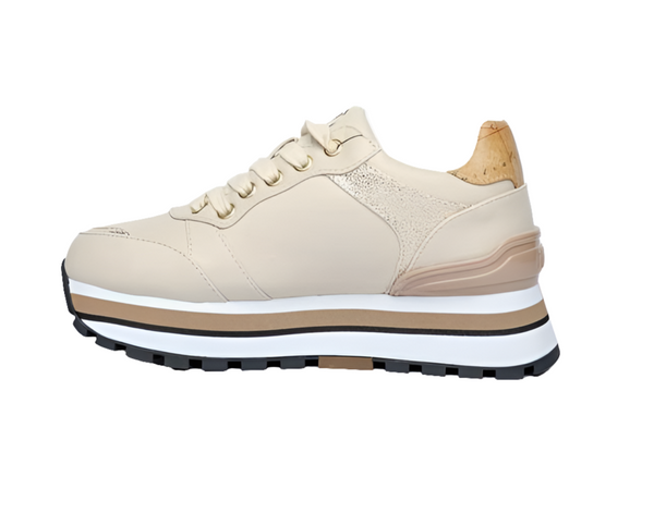 SNEAKERS NUDE DETTAGLI GOLD