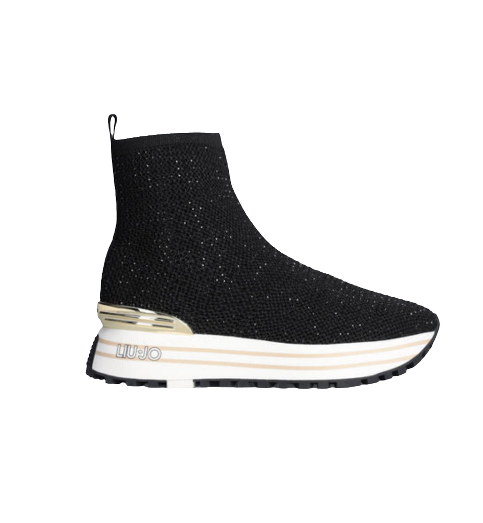 SNEAKERS SOCK STRASS BLACK