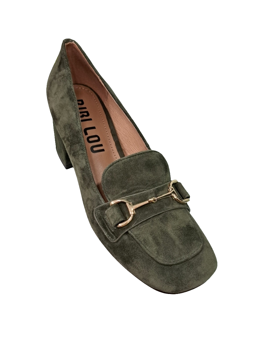 MOCASSINI ASHE POMPE BIBI LOU SCAMOSCIATA VERDE