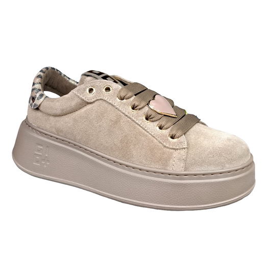 SNEAKERS GIO+ COMBI TORTORA CHARMS CUORI