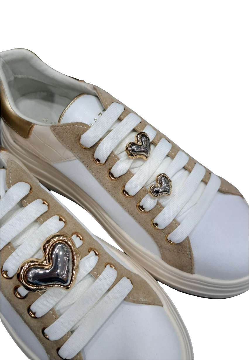 SNEAKERS LOLA APEPAZZA CUORI CREMA