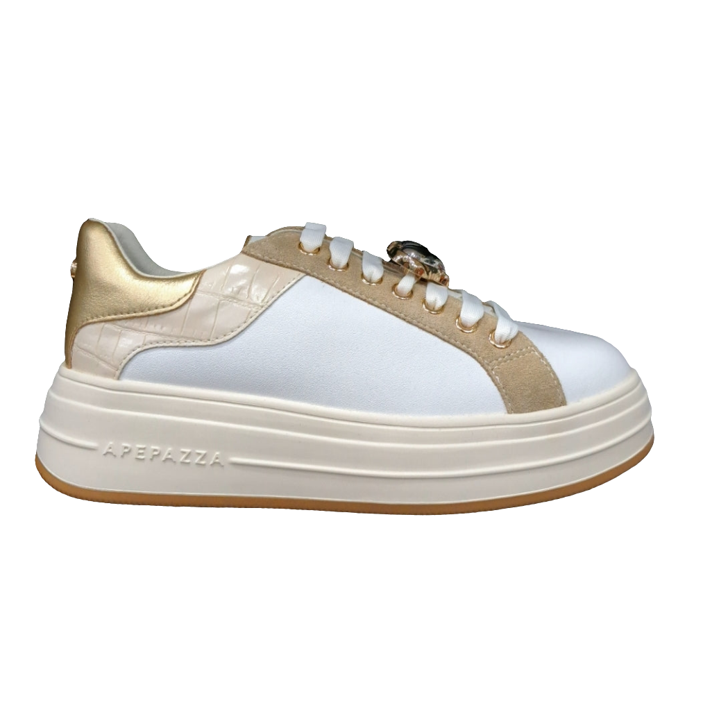 SNEAKERS LOLA APEPAZZA CUORI CREMA