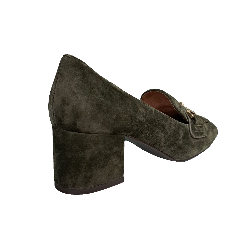 MOCASSINI ASHE POMPE BIBI LOU SCAMOSCIATA VERDE