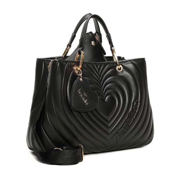 BORSE A MANO BETH MATELASSE' BRACCIALINI CUORE NERA GRANDE