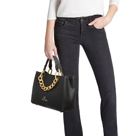 BORSE A MANO BETH JEWELS BRACCIALINI NERA CATENA GOLD MEDIA