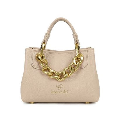 BORSE A MANO BETH JEWELS BRACCIALINI TAUPE CATENA GOLD PICCOLA