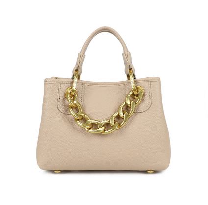 BORSE A MANO BETH JEWELS BRACCIALINI TAUPE CATENA GOLD PICCOLA