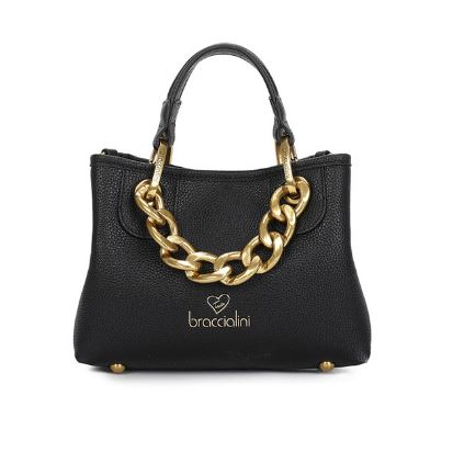 BORSE A MANO BETH JEWELS BRACCIALINI NERA CATENA GOLD PICCOLA