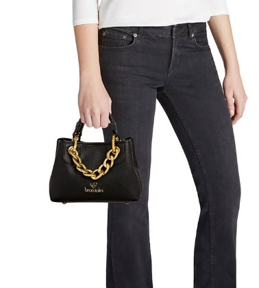 BORSE A MANO BETH JEWELS BRACCIALINI NERA CATENA GOLD PICCOLA