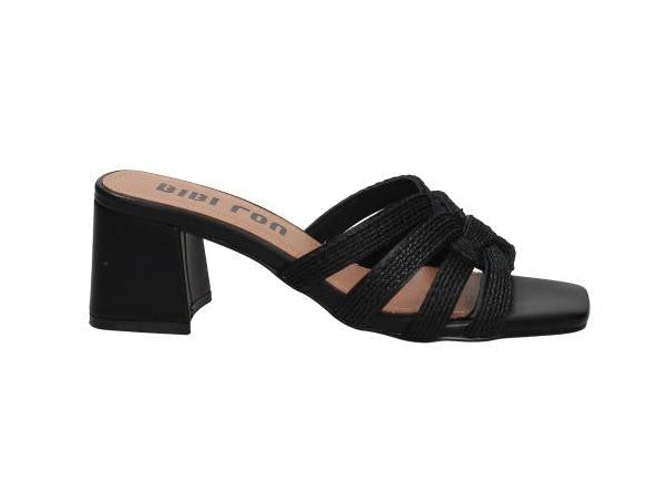 SANDALI TESSUTO INTRECCIATO BIBI LOU NERO