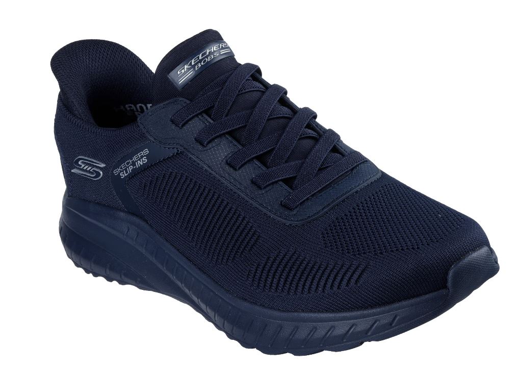 SNEAKERS SOLID STEP SKECHERS BOBS SQUAD CHAOS BLU SLIP INS