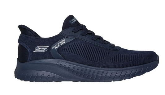 SNEAKERS SOLID STEP SKECHERS BOBS SQUAD CHAOS BLU SLIP INS