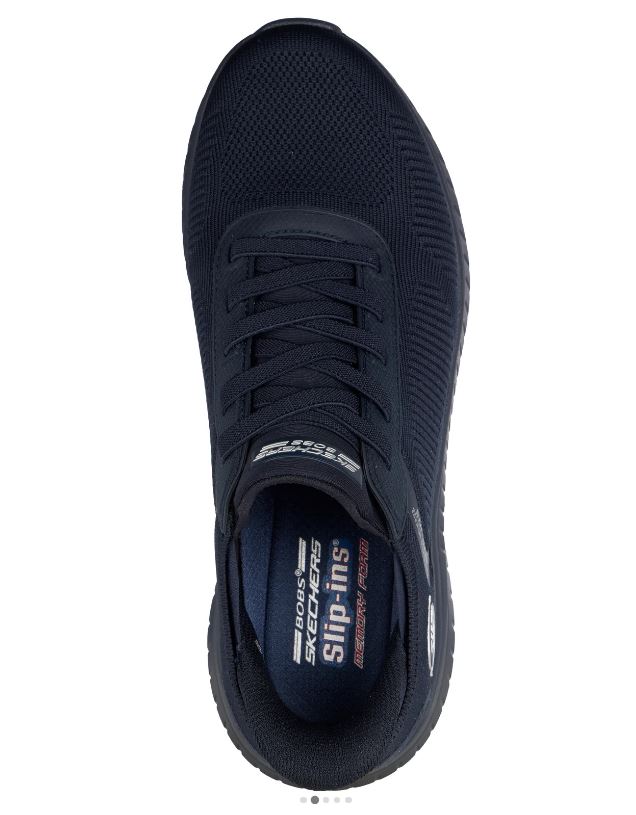 SNEAKERS SOLID STEP SKECHERS BOBS SQUAD CHAOS BLU SLIP INS