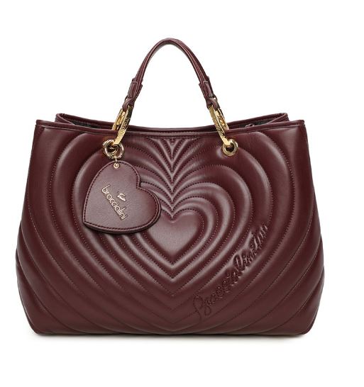 BORSE A MANO BETH MATELASSE' BRACCIALINI CUORE BORDEAUX GRANDE