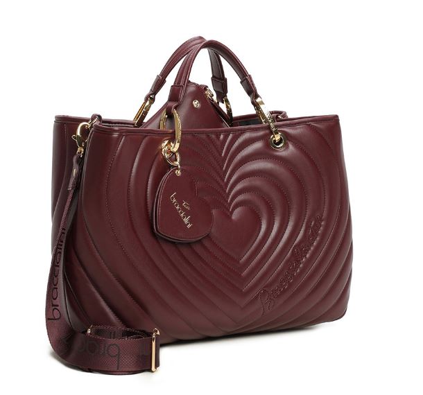 BORSE A MANO BETH MATELASSE' BRACCIALINI CUORE BORDEAUX GRANDE