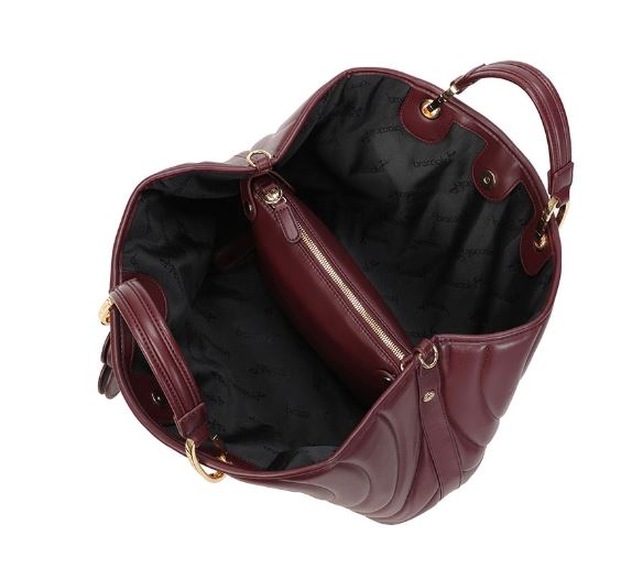 BORSE A MANO BETH MATELASSE' BRACCIALINI CUORE BORDEAUX GRANDE