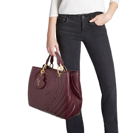 BORSE A MANO BETH MATELASSE' BRACCIALINI CUORE BORDEAUX GRANDE