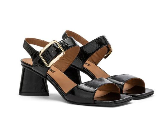 SANDALI CARRY CITY PELLE LUCIDA NERO