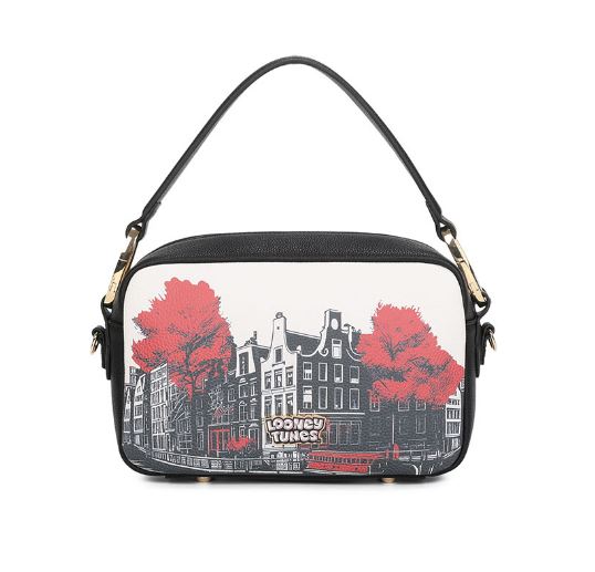 BORSE A SPALLA TRACOLLA CARTOLINE BRACCIALINI AMSTERDAM GATTO SILVESTRO