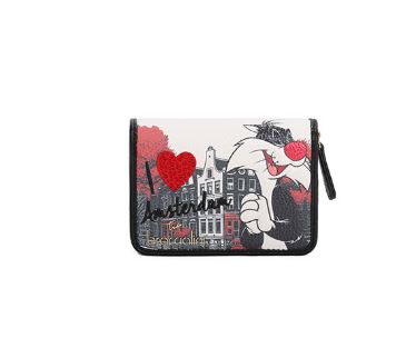 PORTAFOGLI CARTOLINE LT AMSTERDAM BRACCIALINI GATTO SILVESTRO