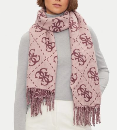 SCIARPE NOLANA GUESS MAXI LOGO ROSA VINACCIO