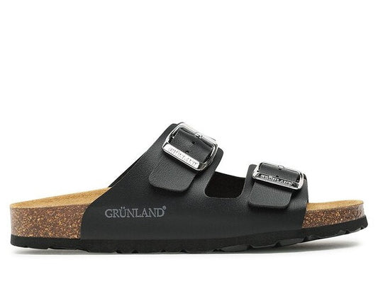 SANDALI DOPPIA FIBBIA NERO