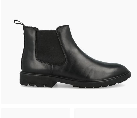 STIVALETTI CHELSEA IMPRONTE PELLE NERA