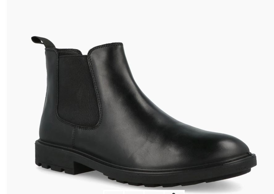 STIVALETTI CHELSEA IMPRONTE PELLE NERA