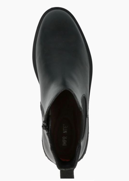 STIVALETTI CHELSEA IMPRONTE PELLE NERA