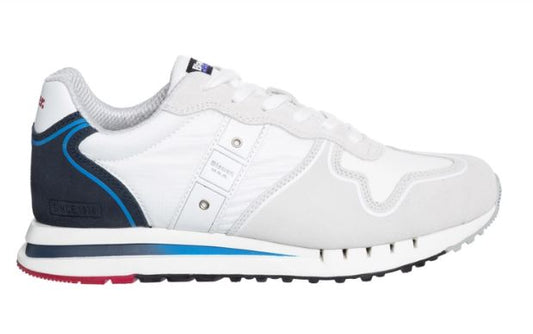 SNEAKERS BIANCA DETTAGLI BLU