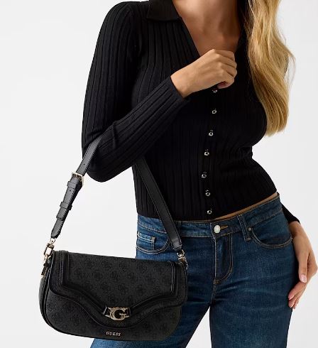 BORSE A SPALLA DEA GUESS NERA PICCOLA