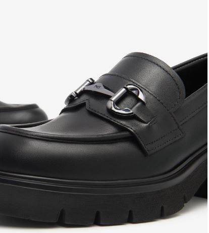 MOCASSINI PELLE NEROGIARDINI NERO