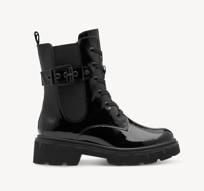 ANFIBI ELASTICO LATERALE MARCO TOZZI NERO LUCIDO