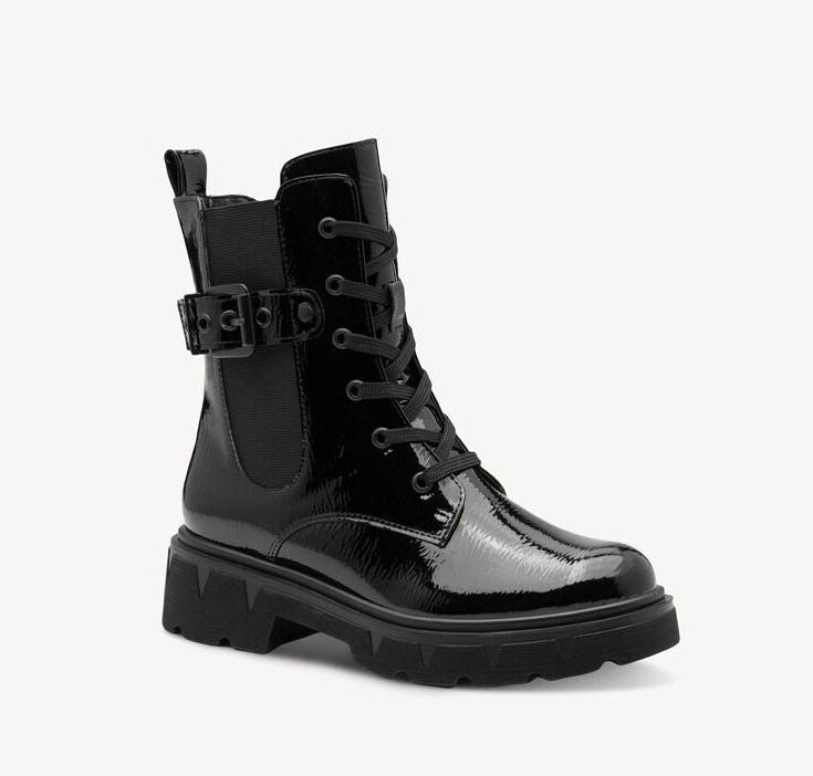 ANFIBI ELASTICO LATERALE MARCO TOZZI NERO LUCIDO