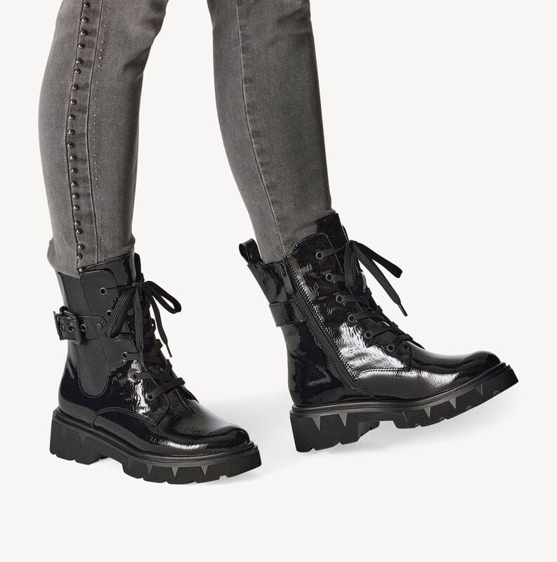 ANFIBI ELASTICO LATERALE MARCO TOZZI NERO LUCIDO