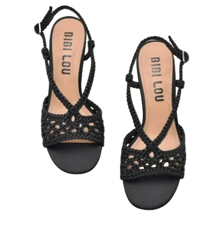 SANDALI RASO KOU BIBI LOU INTRECCIATA NERO