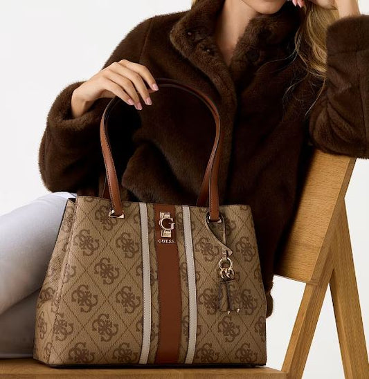 BORSE SHOPPING ERENIA 4G GUESS MARRONE GRANDE