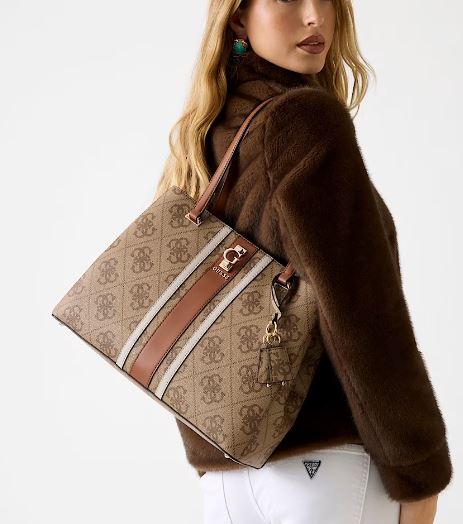 BORSE SHOPPING ERENIA 4G GUESS MARRONE GRANDE