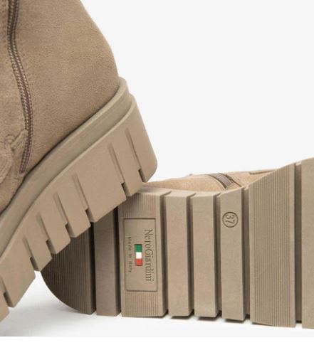 ANFIBI PELLE SCAMOSCIATA NEROGIARDINI ARGILLA