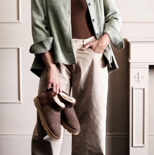 STIVALETTI TESSUTO E PELUCHE CHAB GRUNLAND MARRONE