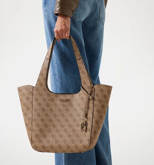 BORSE SHOPPING CALISPA 4G GUESS LATTE BEIGE