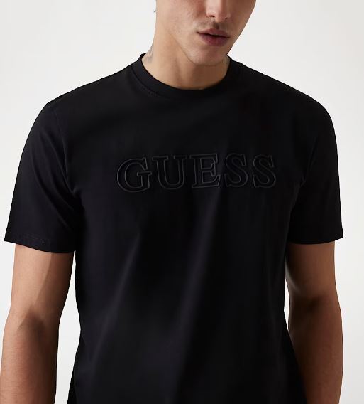 MAGLIETTE MAXI LOGO GUESS NERO